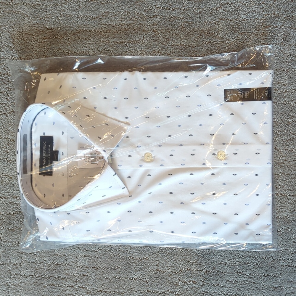 Banana Republic Athletic Fit Dress Shirt M Tall